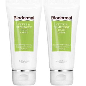 Biodermal - Gelcrème - 2 x 50 ml - Vette & Gemengde Huid - Voordeelverpakking