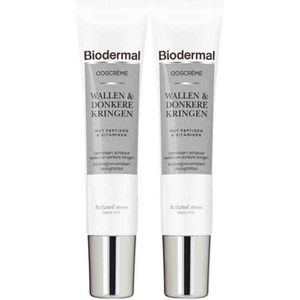 Biodermal - Oogcrème Wallen & Donkere Kringen - 2 x 15 ml - Voordeelverpakking