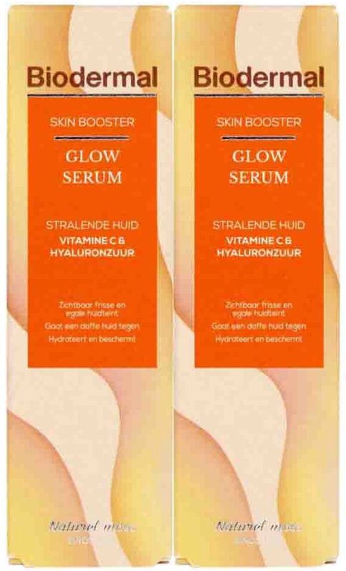 Biodermal - Skin Booster Serum - Vitamine C Glow - 2 x 30 ml - Voordeelverpakking