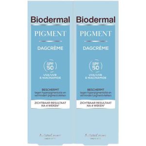 Biodermal - Pigment Dagcrème - 50 ml - Met SPF 50 - Vermindert Hyperpigmentatie