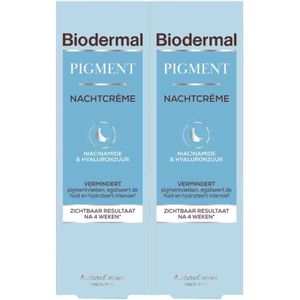 Biodermal - Pigment Nachtcrème - 2 x 50 ml - Voordeelverpakking