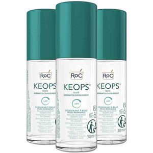 RoC - Keops - Deodorant Roller - Voordeelverpakking - 3 x 30 ml