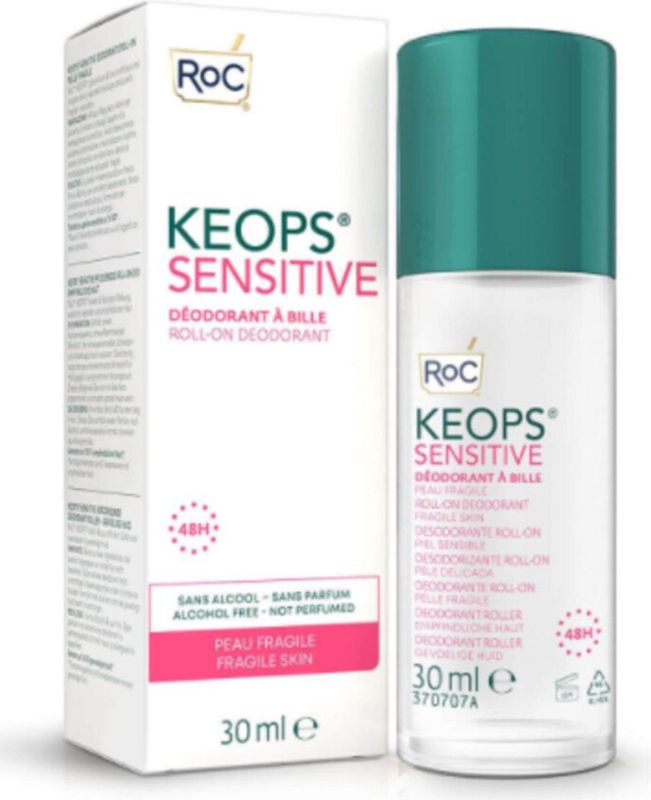 RoC Keops - Deodorant Roller - 3 x 30 ml - Sensitive - Voordeelverpakking