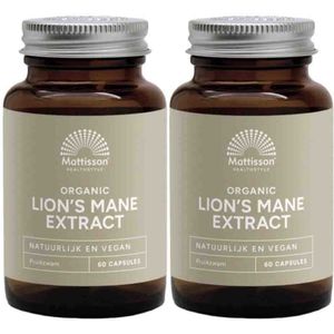 Mattisson - Biologische Lion's Mane Extract - 500mg - 60 Capsules