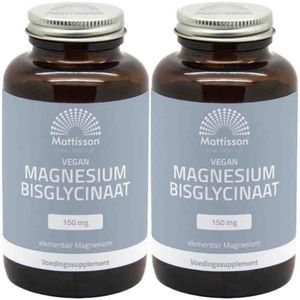 Mattisson - Magnesium Bisglycinaat - Vegan - 150mg - 120 Vegacapsules