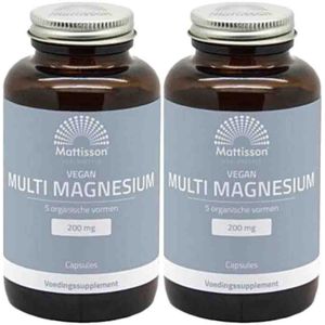 Mattisson - Magnesium Vegan Multi - 120 Vegacapsules - 200 mg Elementair Magnesium