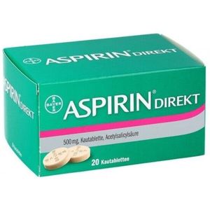 Bayer - Aspirine Direkt - Kauwtabletten - 500 mg - 20 Tabletten