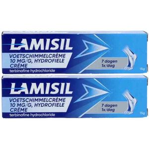 Lamisil - Voetschimmelcrème - 10 mg/g - 2 x 15 gr - Voordeelverpakking