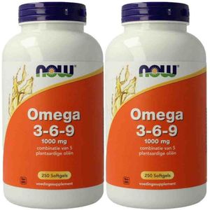 NOW - Omega 3-6-9 - Vetzuren - 1000mg - 250 Capsules