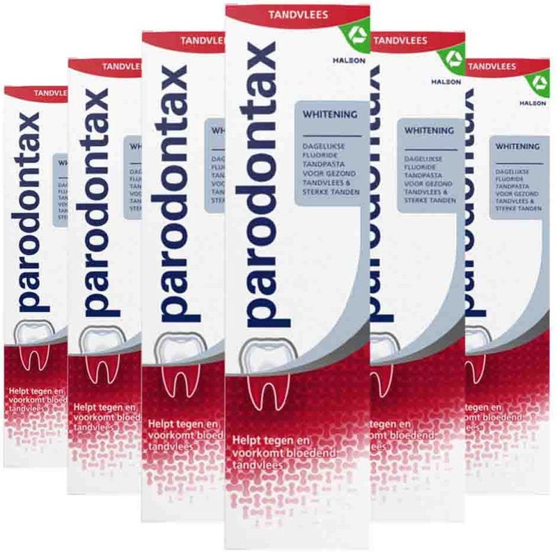 Parodontax - Tandpasta bij Bloedend Tandvlees Whitening - 6 x 75 ml - Voordeelverpakking