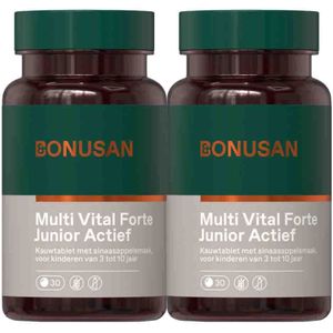 Bonusan - Multi Vital Forte Junior Actief - 30 Kauwtabletten - Sinaasappel Smaak