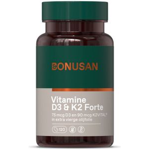 Bonusan - Vitamine D3 & K2 - 120 Softgels - Hoog Gedoseerd - Calcium