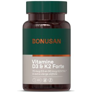 Bonusan - Vitamine D3 & K2 Forte - 120 Softgels