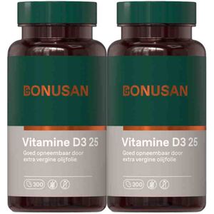 Bonusan - Vitamine D3 - Softgels - 25 mcg/1000 IE - 300 stuks