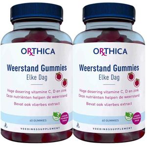 Orthica - Weerstand Gummies - 60 Stuks - Vegan - Frambozensmaak