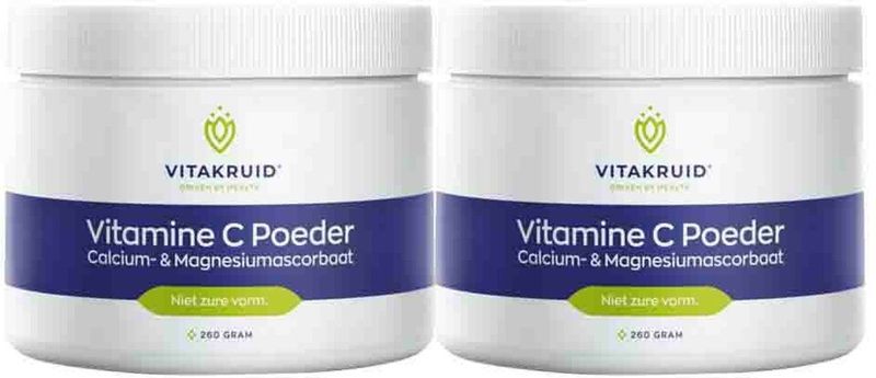 Vitakruid - Vitamine C Poeder - Calcium- & Magnesiumascorbaat - 260 gr