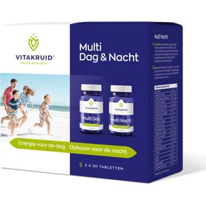 Vitakruid Multi Dag & Nacht - Multivitaminen - 2 x 30 Tabletten