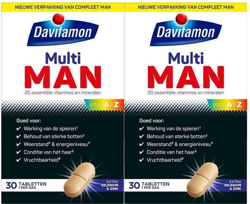 Davitamon - Multi Man - Multivitaminen - 30 Tabletten
