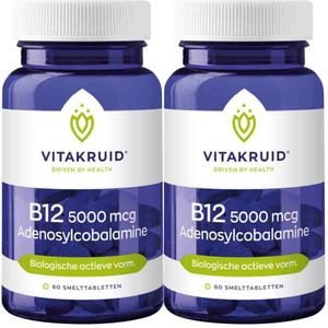 Vitakruid - B12 Adenosyl - 5000 Mcg - 60 Smelttabletten - Vegan