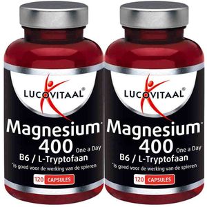 Lucovitaal - Magnesium 400 - 120 Capsules - Met L-Tryptofaan