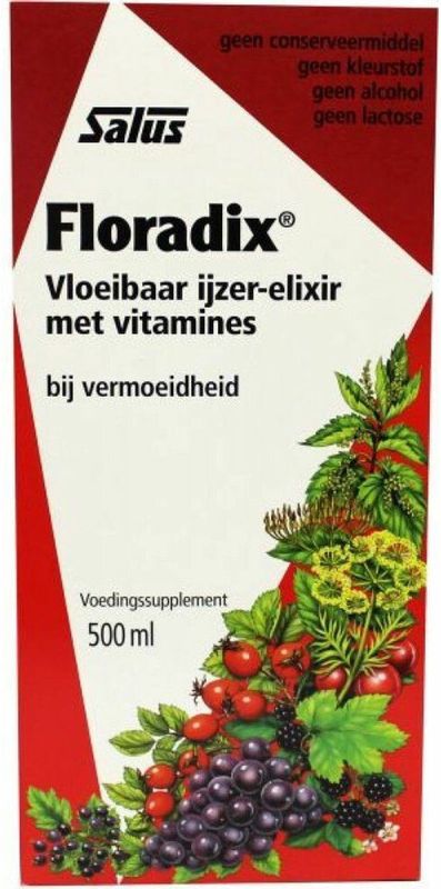 Floradix - Vloeibaar Ijzer-Elixer - 500 ml - Met Vitamines