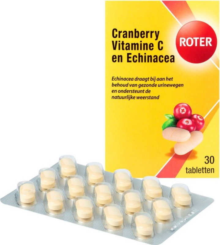 Roter - Cranberry - Vitamine C en Echinacea - 30 Tabletten