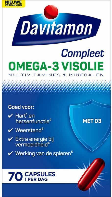 Davitamon Compleet Omega-3 Visolie - 70 Capsules
