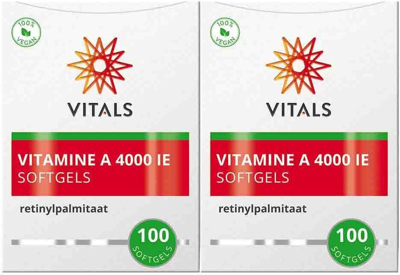 Vitals - Vitamine A - Retinylpalmitaat - 4000 IE - 100 Softgels
