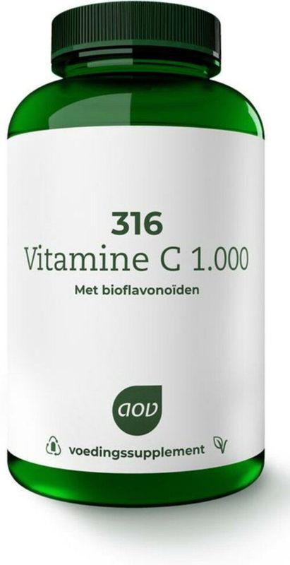 AOV - Vitamine C 1000 mg - 180 Tabletten - Met Bioflavonoïden en Rozenbottelpoeder