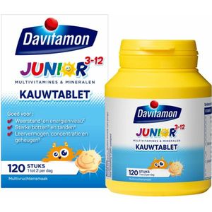Davitamon Junior 3+ Multivruchten - Kauwtabletten - 120 stuks