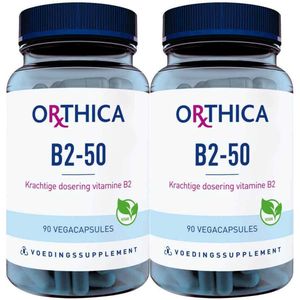Orthica - B2-50 - Multivitaminen - 90 Capsules - Krachtige Dosering Vitamine B2