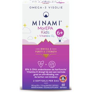 Minami - MorEPA Kids - Voordeelverpakking - 2 x 60 Softgels - Aardbeiensmaak