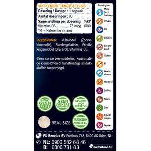Lucovitaal - Vitamine D3 75mcg Forte - 80 Capsules