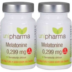 Unipharma - Melatonine Puur - 0,299 mg - 500 Tabletten