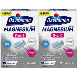 Davitamon - Magnesium 3 in 1 - Voordeelverpakking - 2 x 30 Tabletten
