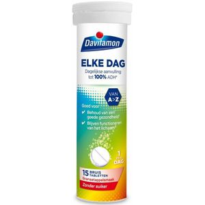 Davitamon - Elke Dag Bruis - Granaatappel - 15 Stuks - Multivitamine