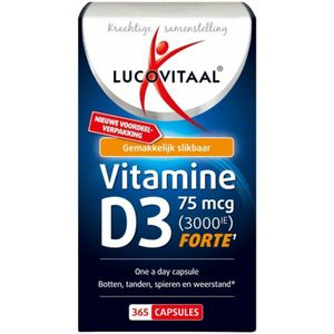 Lucovitaal - Vitamine D3 - 75mcg Forte - 365 Capsules