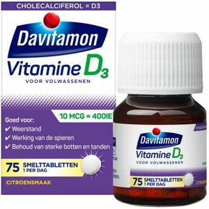 Davitamon - Vitamine D Volwassenen - 4 x 75 Smelttabletten - Voordeelverpakking
