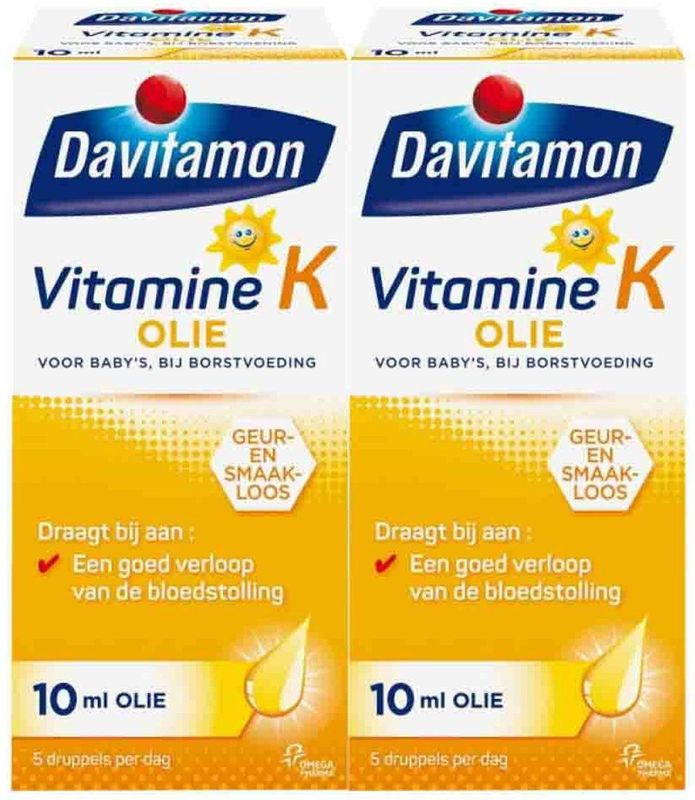 Davitamon - Vitamine K Olie - 10 ml - Voor Baby's - Bloedstolling