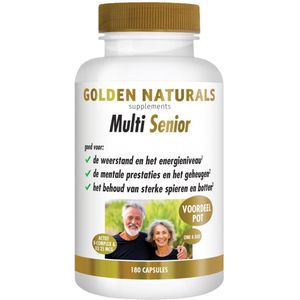 Golden Naturals - Multi Senior - Multivitaminen - 180 Vegacapsules
