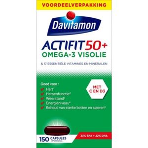 Davitamon - Actifit 50+ - Omega-3 Visolie - 150 Capsules