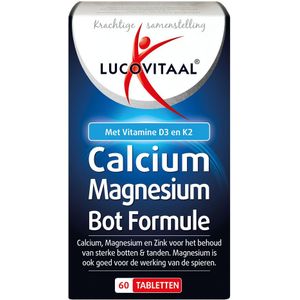 Lucovitaal - Calcium Magnesium Bot - 60 Tabletten - Met Vitamine D3 en K2