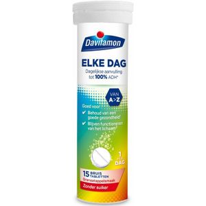 Davitamon - Elke Dag Bruis - Granaatappel - 3x 15 Stuks - Multivitamine
