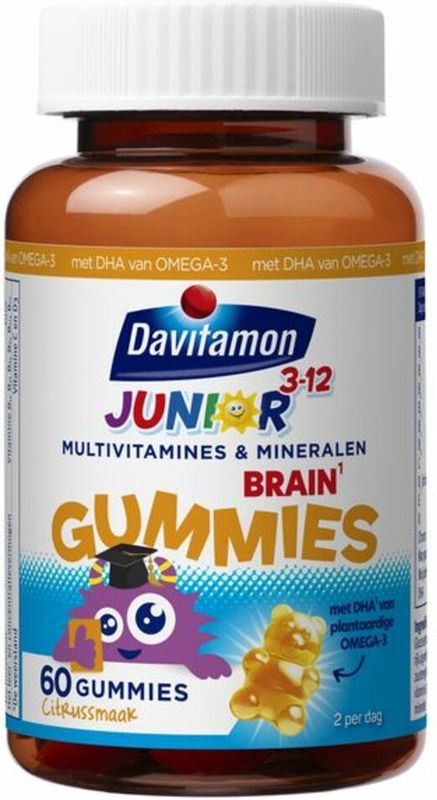 Davitamon - Junior Brain - Multivitaminen - Citrus - 60 Gummies