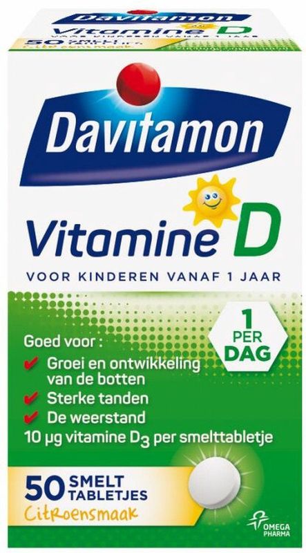 Davitamon - Vitamine D Kind - 4 x 50 Smelttabletten - Voordeelverpakking