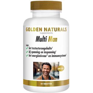 Golden Naturals - Multi Strong Gold Man - Multivitaminen - 60 Tabletten