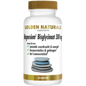 Golden Naturals - Magnesium Bisglycinaat - 300mg - Vegan - 180 Tabletten