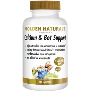 Golden Naturals - Calcium & Bot Support Vegan - 180 Tabletten
