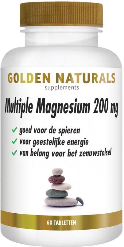 Golden Naturals - Multiple Magnesium - 200mg - 60 Tabletten - Multivitaminen