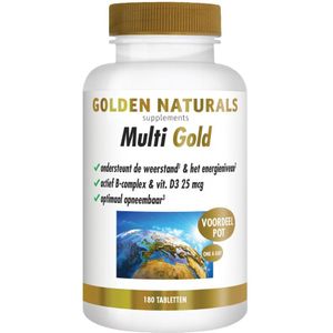 Golden Naturals - Multi Gold - Multivitaminen - 180 Tabletten